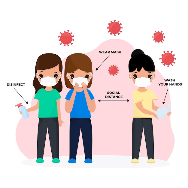 Vector gratuito formas efectivas de prevenir el coronavirus