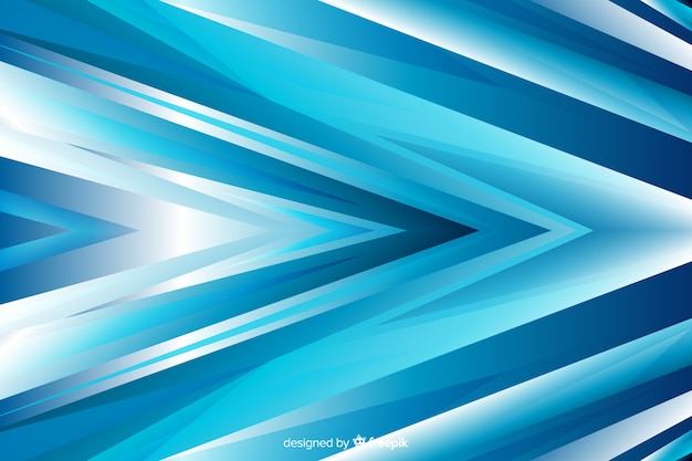 Las formas de flecha abstracta azul del fondo