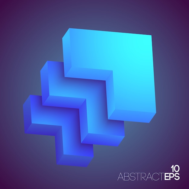 Vector gratuito formas geométricas 3d abstractas