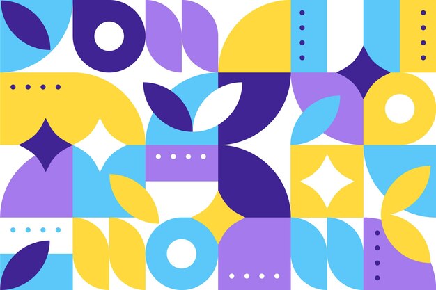 Formas geométricas abstractas en diseño plano