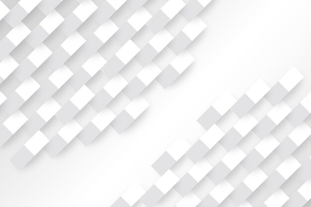 Formas geométricas blancas en papel 3d