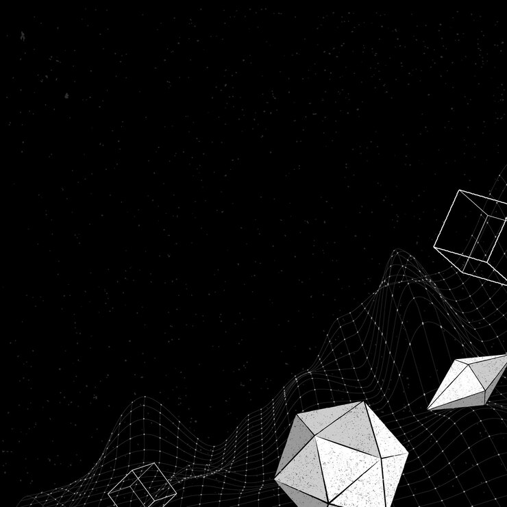 Vector gratuito formas geométricas blancas en un vector de fondo con patrón de onda de estructura metálica