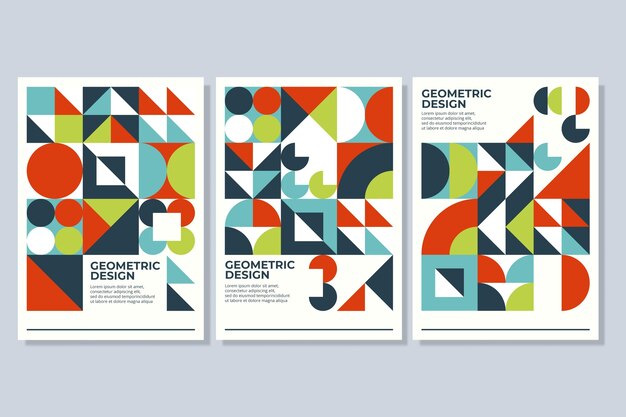 Formas geométricas en la colección de portadas de negocios en general