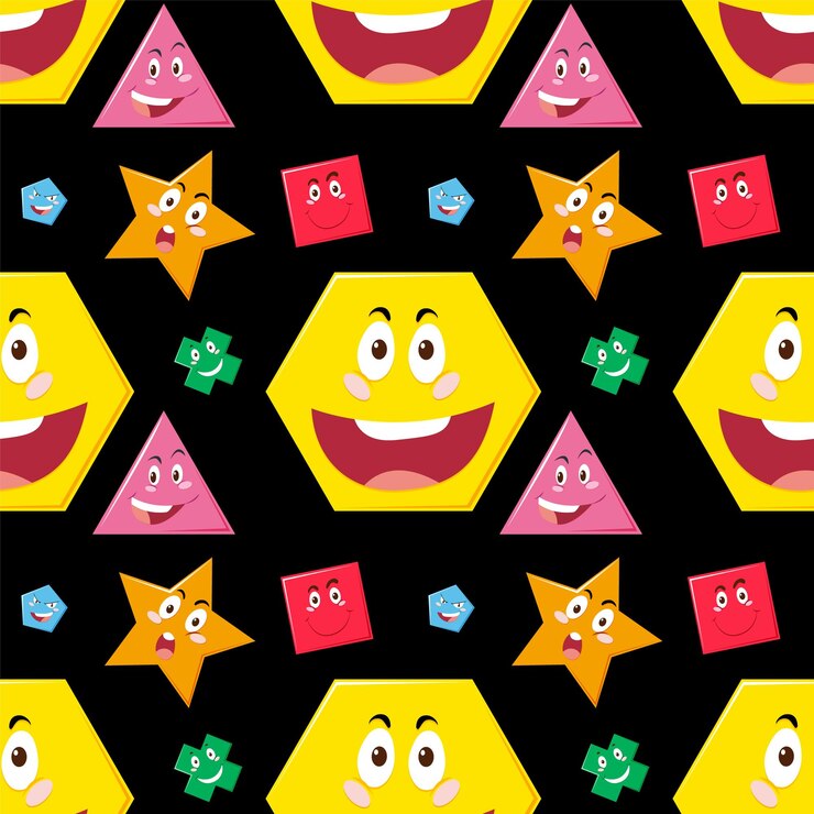 Vector gratuito formas geométricas coloridas con caras