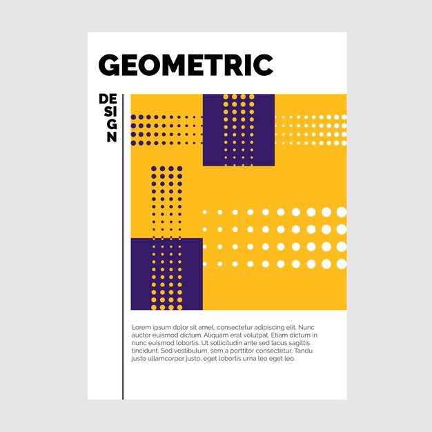 Formas geométricas de diseño de plantilla de folleto comercial