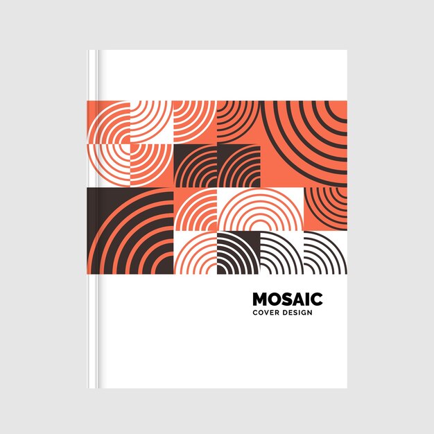 Formas geométricas de diseño de plantilla de portada de libro de negocios