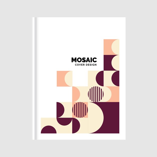 Formas geométricas de diseño de plantilla de portada de libro de negocios
