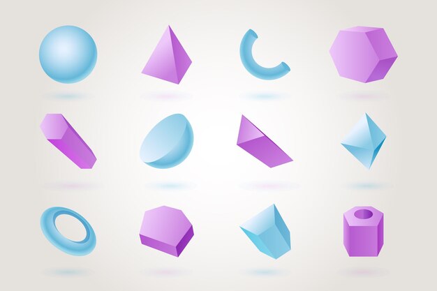 Formas geométricas en efecto 3d
