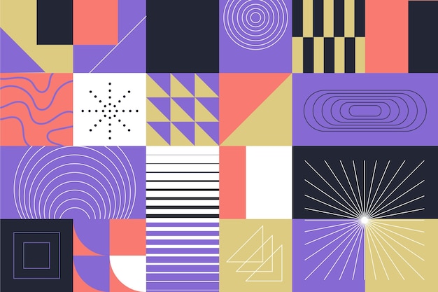 Las formas geométricas de fondo abstracto