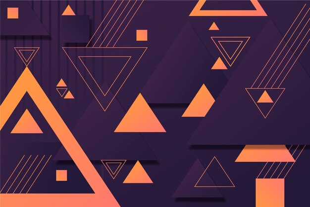 Formas geométricas sobre fondo oscuro