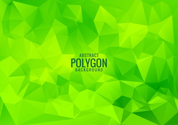 Formas modernas de triángulo verde low poly