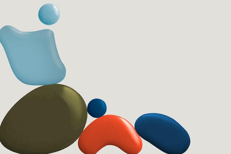 Vector gratuito formas de pintura colorida frontera vector fondo gris en estilo moderno
