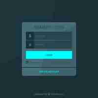 Vector gratuito formulario de acceso con diseño plano