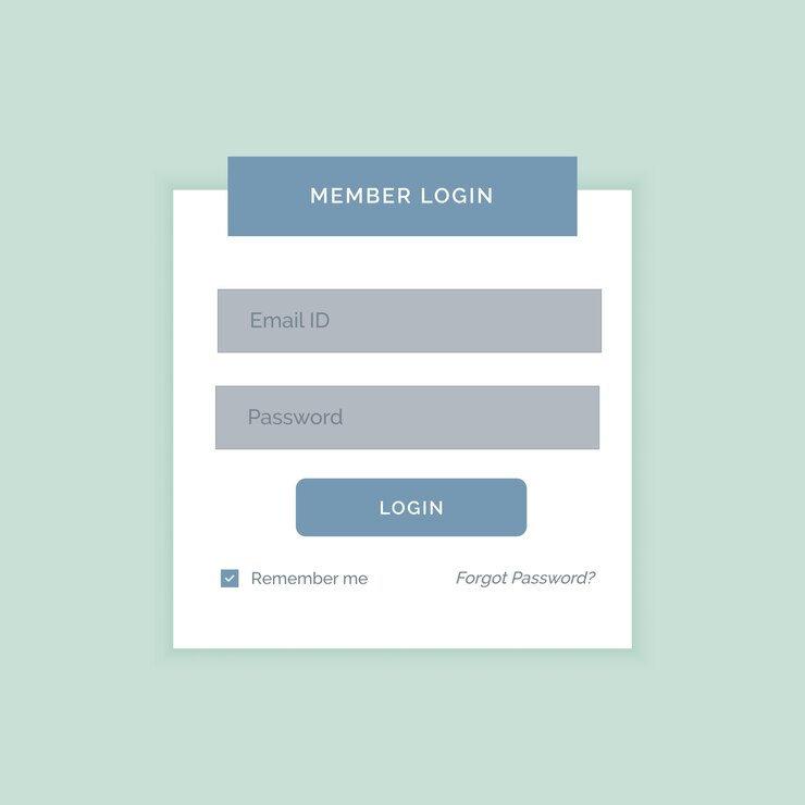 Vector gratuito formulario de iniciar sesión minimal blanco