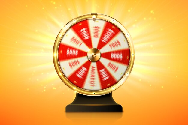 Fortune wheel spin casino lucky roulette juego de azar con premios en dinero perder y ganar jackpot sectores juegos de azar lotería o rifa entretenimiento en línea diversión ilustración realista d