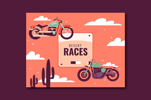 Fotocall de un concurso de carreras dibujado a mano