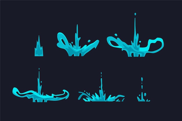 Vector gratuito fotogramas de animación plana orgánica para elemento.