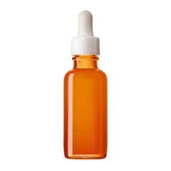 Frasco gotero maqueta de botella de aceite esencial de vidrio ámbar frasco de gotero marrón para extracto nasal