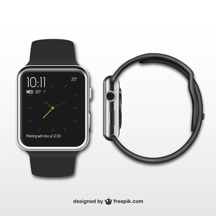 Vector gratuito frontal y lateral de iwatch