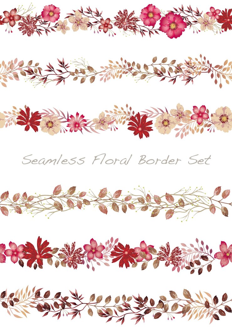 Vector gratuito frontera floral acuarela vector transparente en un blanco