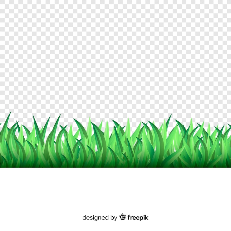 Vector gratuito frontera de hierba estilo realista