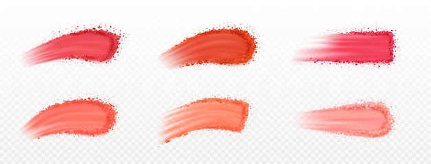 Frotis de sombra de ojos marrón Textura de muestra cosmética