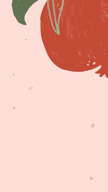 Fruta de granada en un recurso de diseño de fondo rosa claro
