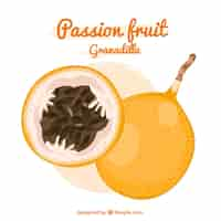 Vector gratuito fruta de la pasión granadilla