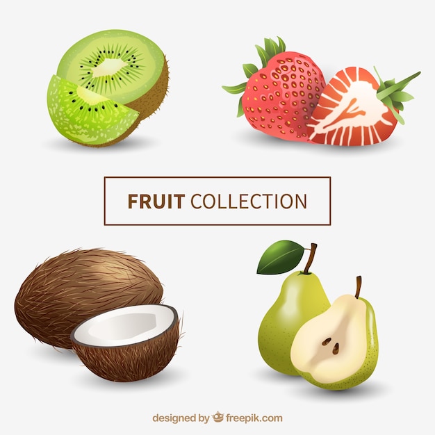 Vector gratuito frutas en estilo realista