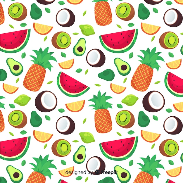 Vector gratuito frutas tropicales