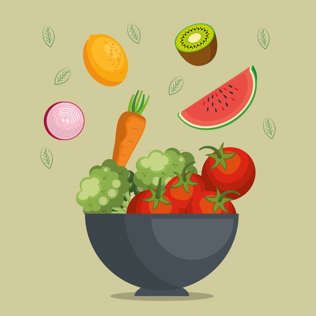 frutas y verduras comida sana