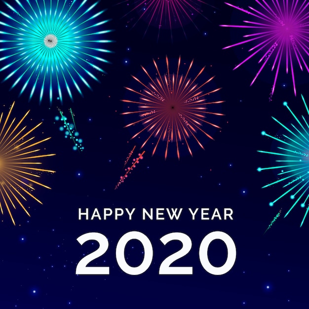 Fuegos artificiales año nuevo 2020