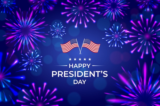 Fuegos artificiales para la celebración del día del presidente