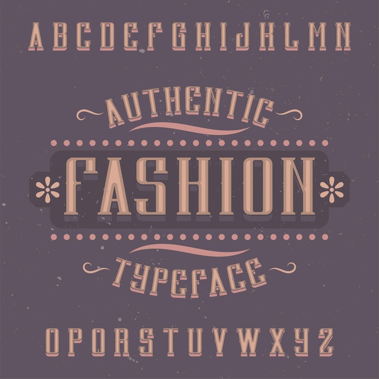 Vector gratuito fuente de etiqueta vintage llamada moda