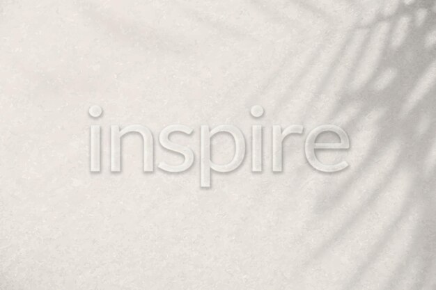 Fuente tipográfica en relieve word inspire