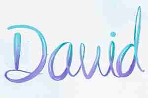 Vector gratuito fuente de vector de letras de mano de nombre david