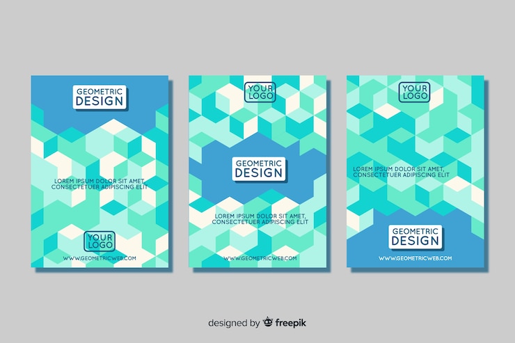 Vector gratuito funda de colección con diseño geométrico.