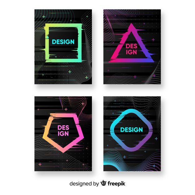Funda de diseño con efecto glitch colorido