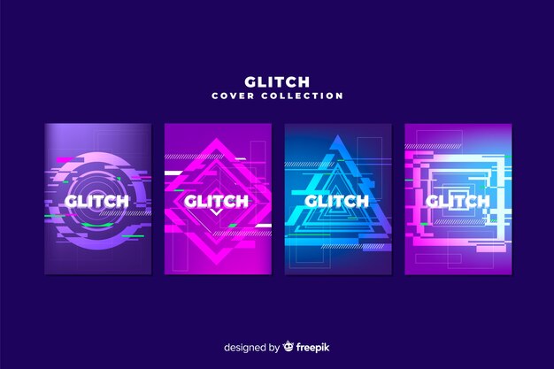 Funda de diseño con efecto glitch colorido