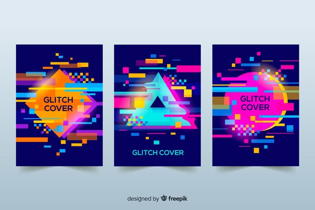 Funda de diseño con efecto glitch colorido