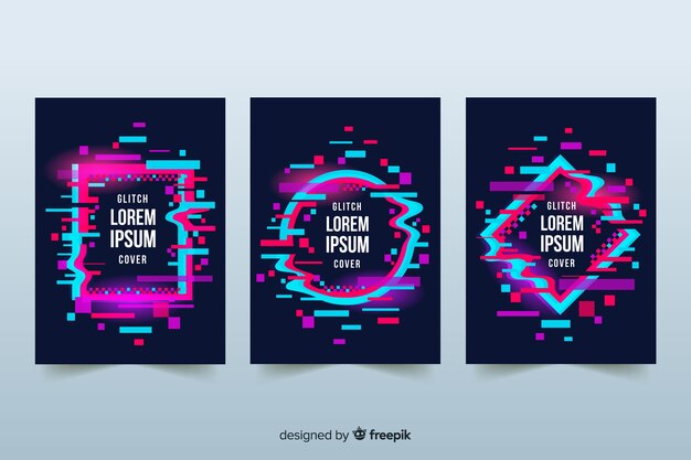 Funda de diseño con efecto glitch colorido