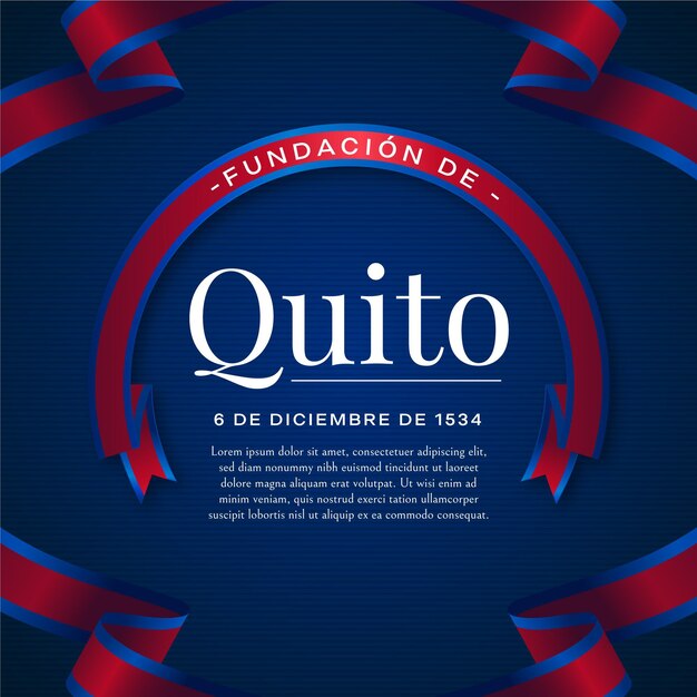 Fundacion de quito cinta azul y roja