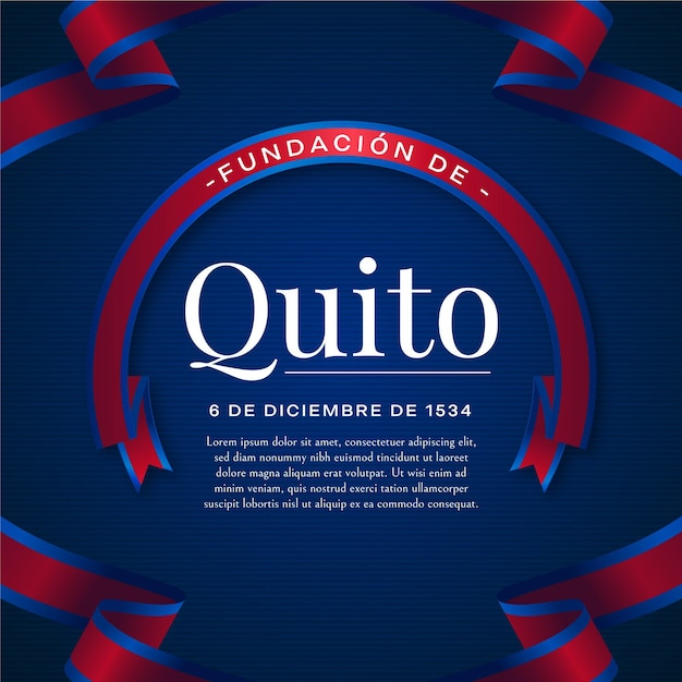 Fundacion de quito cinta azul y roja