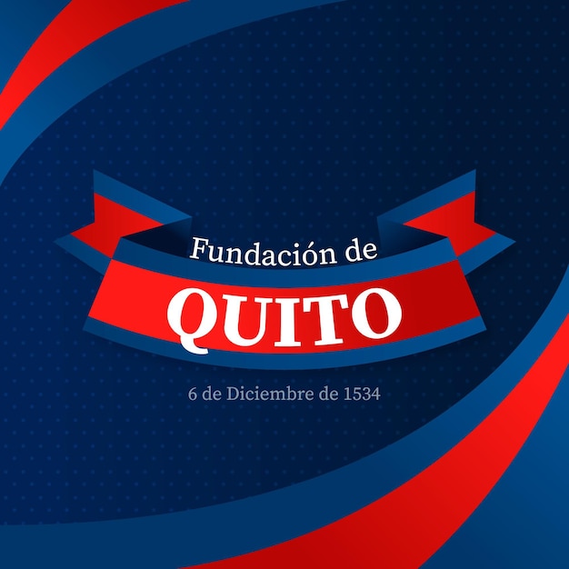 Vector gratuito fundación de quito con cinta