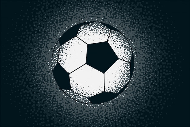 Vector gratuito fútbol creativo hecho con puntos punteados