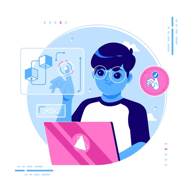 futuro de la ilustración del concepto de trabajo