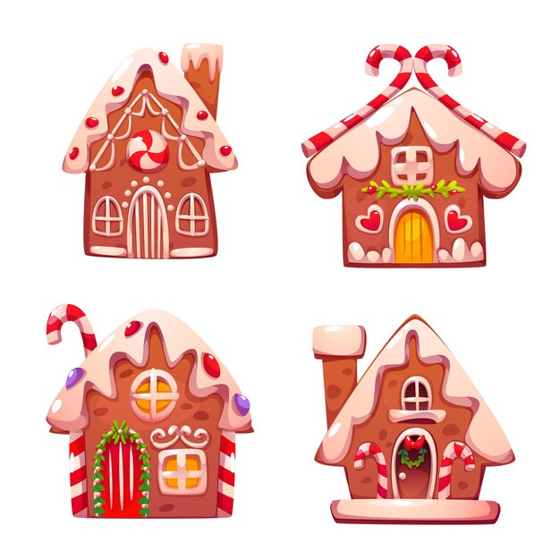 Galleta de pan de jengibre de Navidad en forma de casa