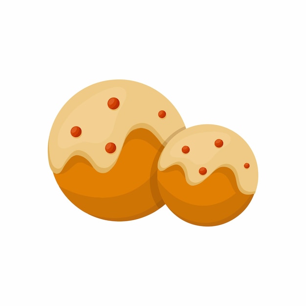 Vector gratuito galletas vector ilustración icono colorido
