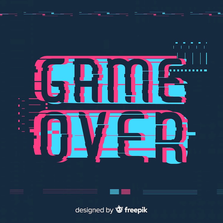 Vector gratuito game over