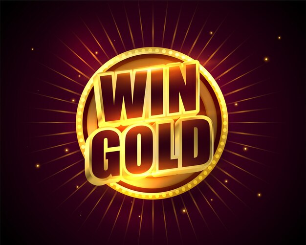 Gana regalos de oro o fondo de etiqueta de premios